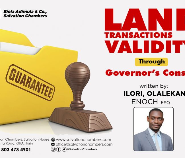 Validate your Land Transactions Through Governor’s Consent